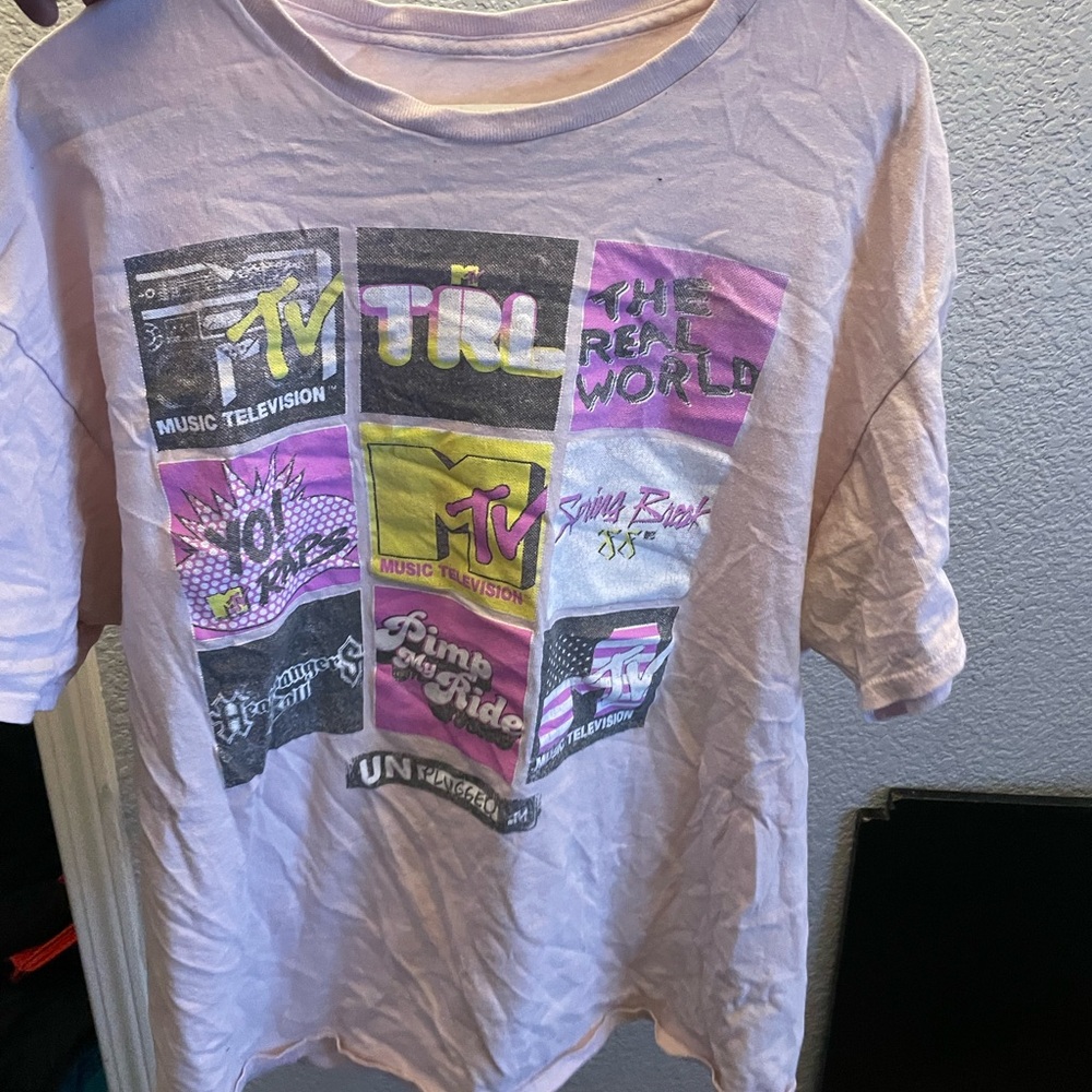 MTV Graphic Mens T-Shirt - Pink